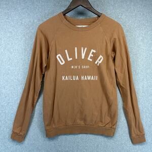 Oliver Sweatshirt Size XS Brown Mens Shop Kailua Hawaii Graphic Long Sleeve